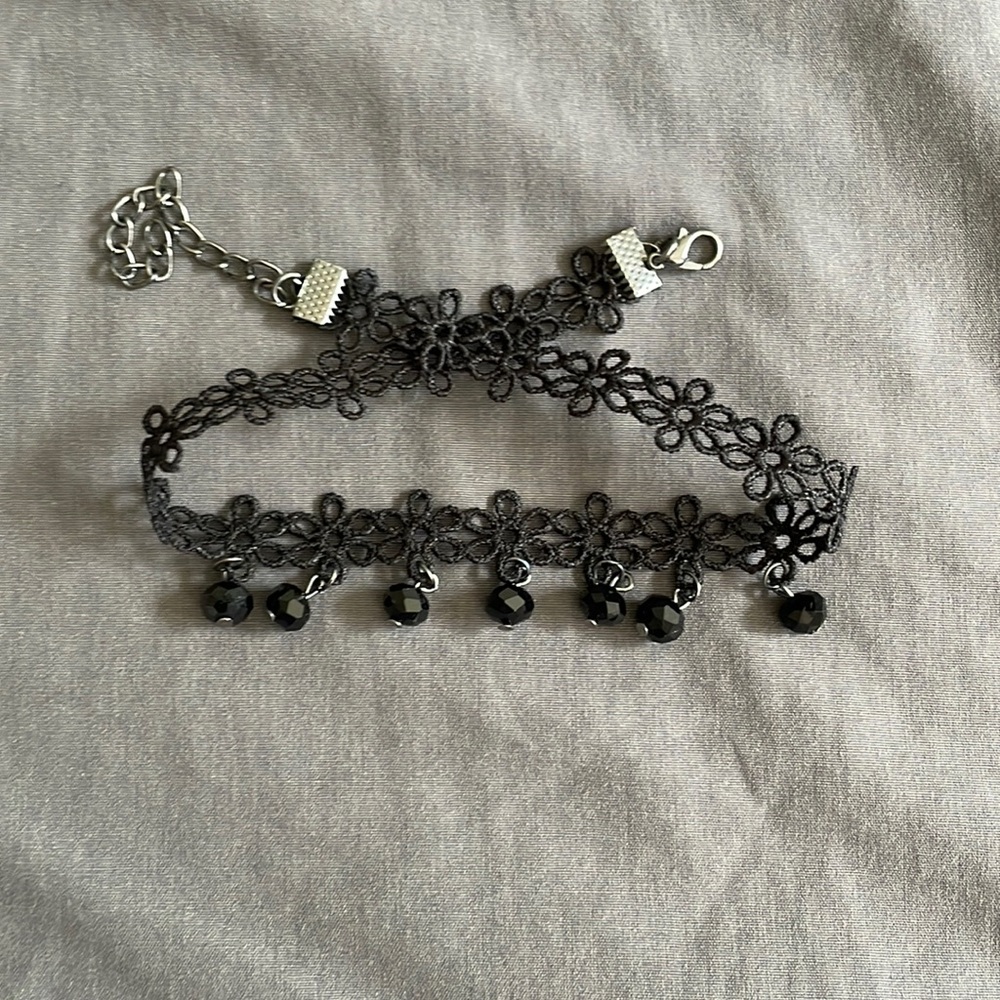 Beaded Flower Choker